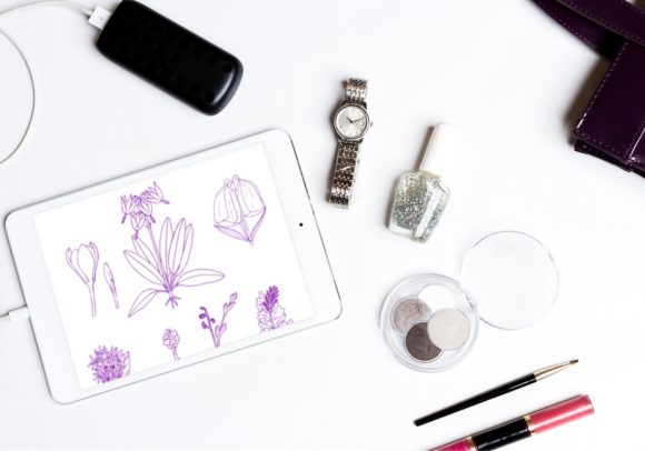 15 Beautiful Flowers Brush Stamps V 9: A Natural Touch for Digital Art