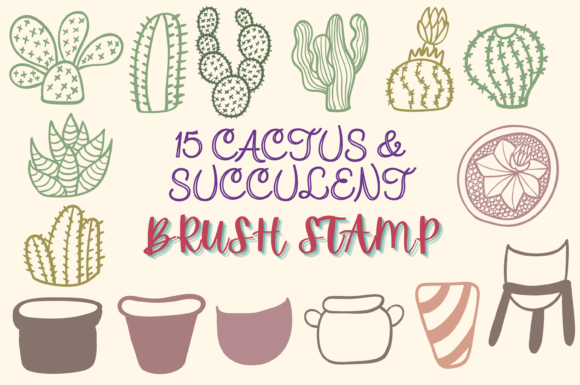 Bring the Desert to Your iPad: 15 Cactus and Succulent Brush Stamps