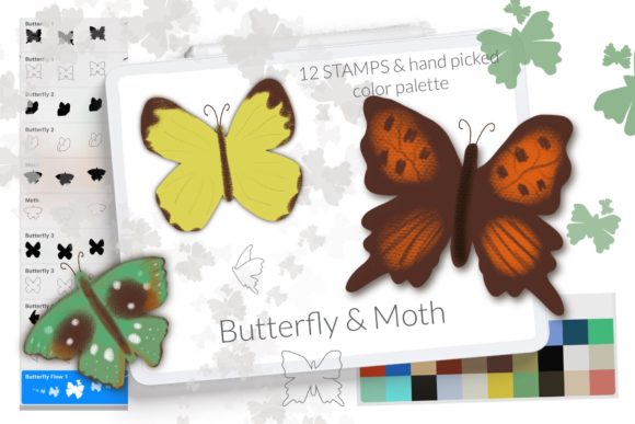 Butterfly and Moth Procreate Stamp Brushes: A Designer's Guide