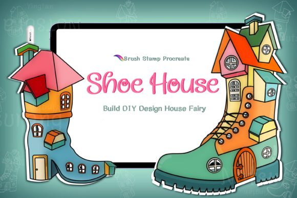 Elements Doodle Shoe House DIY Brush: Creative Stamp Design