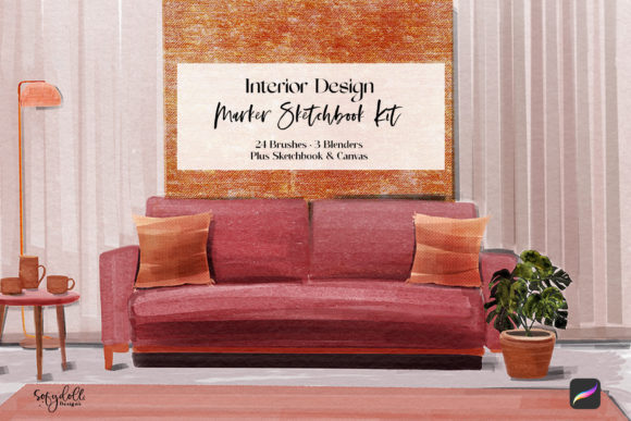 Interior Design Marker Sketchbook Kit: A Digital Studio for Designers