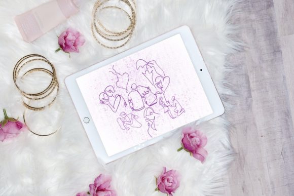 Line Art Love Procreate V 45: Modern Creativity