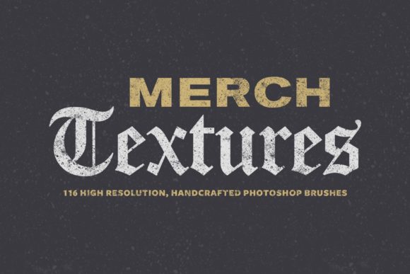 Merch Textures: 16 Handcrafted Brushes for Authentic Design
