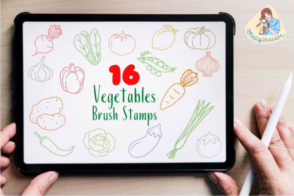 Procreate Brush Stamp 16 Vegetables: A Fresh Take on Digital Art