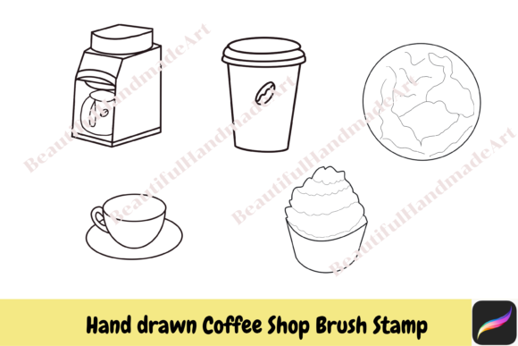 Procreate Brush Stamps: A Coffee Shop Toolkit for iPad