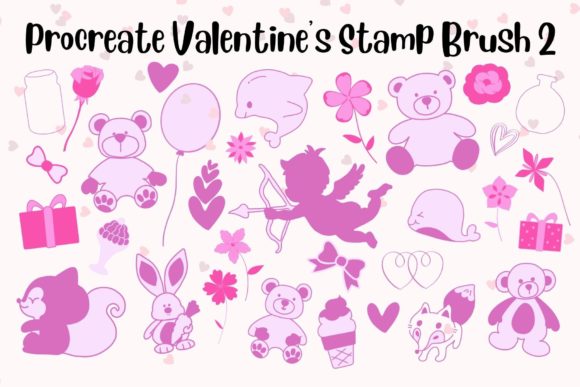 Procreate Valentine's Stamp Brush Set 2: Your Secret Weapon for Fast, Charming Designs