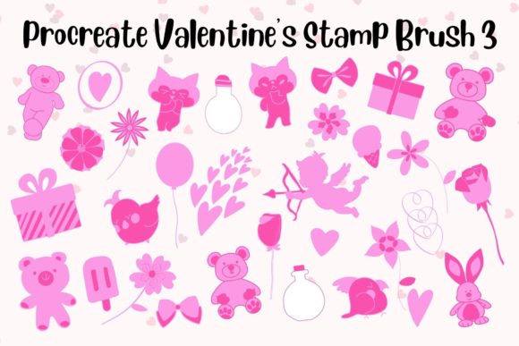 Procreate Valentine's Stamp Brush Set 3: Streamlining Your Digital Art