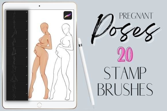 Streamline Your Maternity Designs with Procreate Stamp Brushes