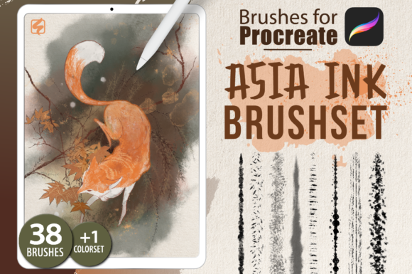 Unleash Gritty Creativity with Procreate Asia Ink Brushes