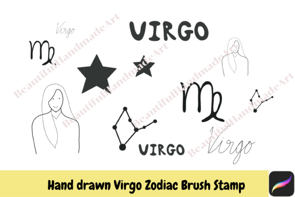 Unleash Virgo Creativity: Procreate Brush Stamps