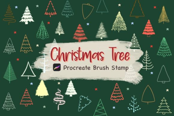 Unlock Festive Design with Christmas Tree Procreate Stamps