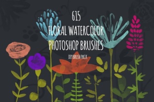 Unlock Thousands of Designs with 615 PS Watercolor Brushes