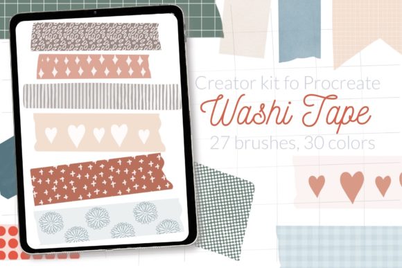 Washi Tape Procreate Digital Tape Stamps: A Creative Toolkit